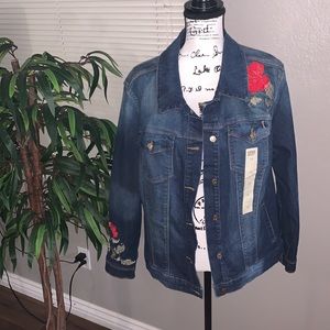 Vintage American Blues Embroidered Rose Jacket
